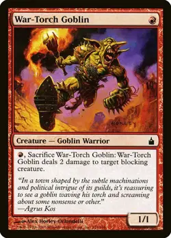 1x War-Torch Goblin - NM English MTG - Ravnica - Image 1