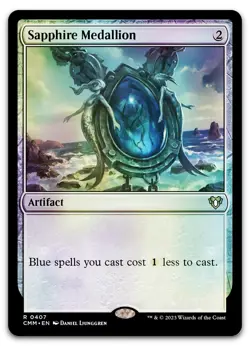Sapphire Medallion #407 (Foil) (NM) Commander Masters CMM Magic MTG - Image 1
