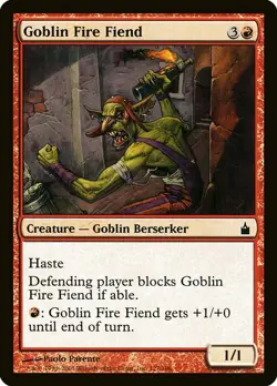 1x Goblin Fire Fiend - NM English MTG - Ravnica - Image 1
