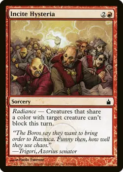 1x Incite Hysteria - NM English MTG - Ravnica - Image 1