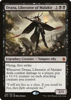 Magic The Gathering MTG DRANA, LIBERATOR OF MALAKIR Battle for Zendikar NM - Image 1