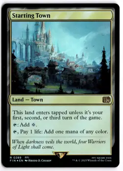 Starting Town 289 Rare FINAL FANTASY Magic: The Gathering Foil Near Mint - Image 1