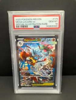 PSA 10 Mega Lucario EX 179/132 Mega Evolution Special Illustration Rare POKEMON - Image 2