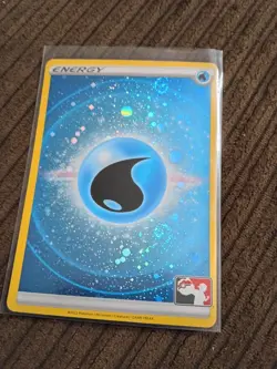 2022 Water Energy with the Play Pokemon League stamp reverse holo double swirls. - Image 2