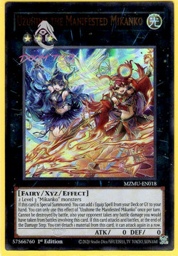 Yugioh! Uzuhime the Manifested Mikanko MZMU-EN018 (UR) 1st Ed “Mikanko Support” - Image 1
