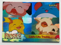 Topps Pokemon the First Movie Rainbow Foil 44 Looks Like Trouble - Image 1