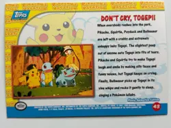 Topps Pokemon the First Movie Rainbow Foil 43 Don't Cry Togepi - Image 2