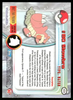 Pokemon Cards Slowbro #80 Topps Chrome Trading Cards Series HOLO 2 Holo NM - Image 2