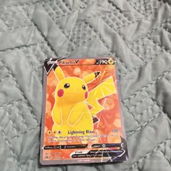 Pikachu V Full Art Ultra Rare Brilliant Stars 157/172 Holo 190 HP Pokemon Card - Image 1