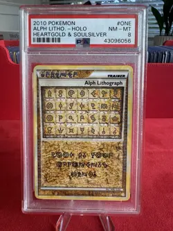 2010 POKEMON HG & SS ALPH LITHOGRAPH- #ONE - NM-MT - PSA 8 - Image 1