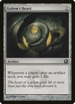 1x Golem's Heart - NM English MTG - Scars of Mirrodin - Image 1