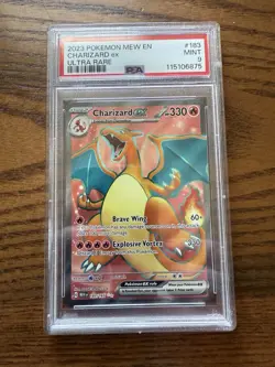 PSA 9 Charizard ex 183/165 Sv: Scarlet & Violet 151 Holo Pokemon - Image 1