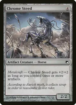 1x Chrome Steed - NM English MTG - Scars of Mirrodin - Image 1