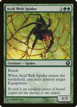 1x Acid Web Spider - NM English MTG - Scars of Mirrodin - Image 1