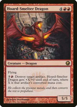 1x Hoard Smelter Dragon - NM English MTG - Scars of Mirrodin - Image 1