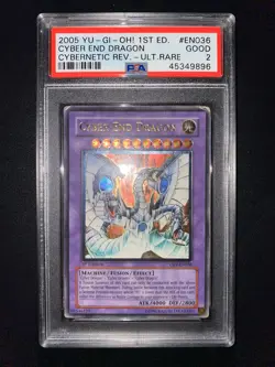 YU-GI-OH CYBER END DRAGON ULTIMATE RARE CRV-EN036 1ST EDITION EURO ENGLISH PSA 2 - Image 2
