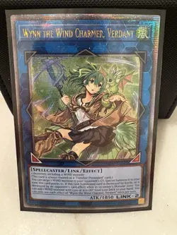 Yugioh Ra03 NM Wynn The Wind Charmer, Verdant Quarter Century Secret Rare EN045 - Image 1
