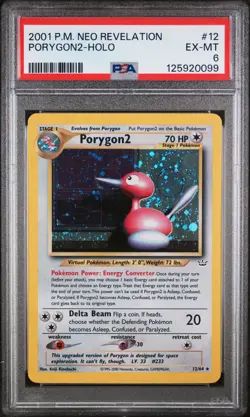 Pokemon Card Porygon2 12/64 Holo PSA 6 WOTC Neo Revelation - Image 1