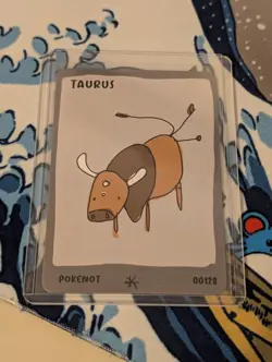 Pokenot Taurus Tauros #00128 Dysfunctional Passholder Card 151 NM Pokemon Card - Image 1