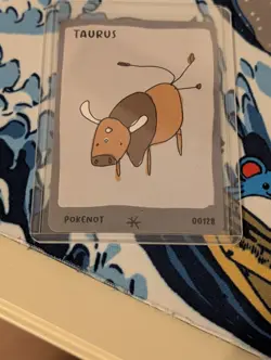 Pokenot Taurus Tauros #00128 Dysfunctional Passholder Card 151 NM Pokemon Card - Image 3