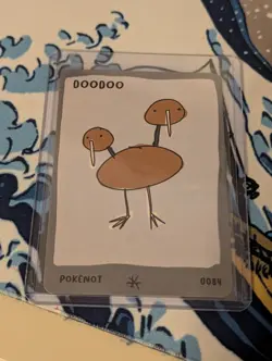 Pokenot Doodoo #0084 (Doduo) Dysfunctional Passholder 151 Pokemon Parody NM Card - Image 1