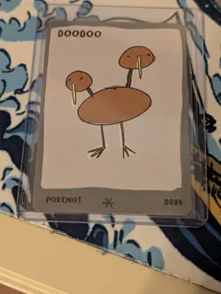 Pokenot Doodoo #0084 (Doduo) Dysfunctional Passholder 151 Pokemon Parody NM Card - Image 3