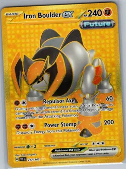 Iron Boulder ex 217/162 SV05: Temporal Forces - Pokemon Card - NM - Image 1