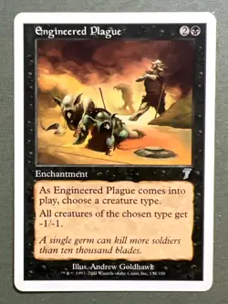 MTG - Engineered Plague - 7th Edition - NM/LP - Magic the Gathering - Image 1