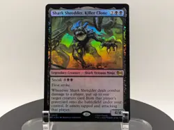 MTG Shark Shredder Killer Clone TRADITIONAL FOIL #0073 TMNT Rare NM Near Mint - Image 1