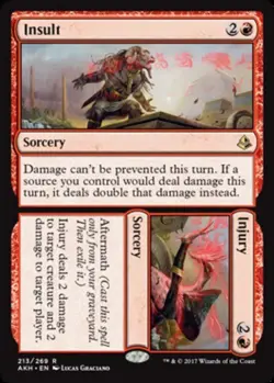 x1 Insult // Injury R MTG Amonkhet M/NM, English - Image 1