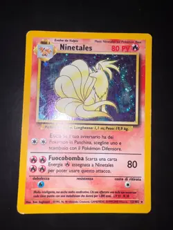 Card Pokemon Ninetales 12/102 Set Base Holo Cards Pokemon ITA - Image 1