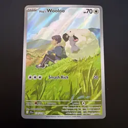Pokemon TCG Hop's Wooloo 170/159 Sv09: Journey Together IR Holo Card - Image 1