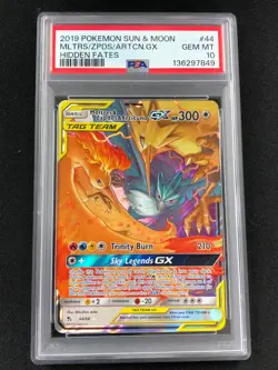 Pokemon 2019 Moltres & Zapdos & Articuno Tag Team 44/68 PSA 10 - Image 1