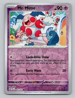Reverse Holo Mr. Mime 063/162 Common Temporal Forces Pokemon - Image 1