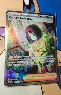 Pokemon SV 151 Erika's Invitation 203/165 Special Illustration Rare NM Pokemon - Image 2