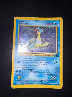 Pokemon Lapras 10/62 Fossil Rara Holo Wizards ITA Carte Vintage - Image 1