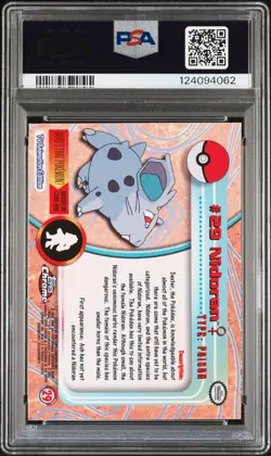 2000 TOPPS CHROME POKEMON T.V. #29 NIDORAN PSA 10 - Image 2