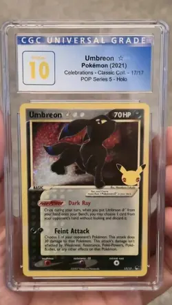 UMBREON Celebrations POP Series 5 Holo #17 CGC Pristine 10 Pokemon - Image 1