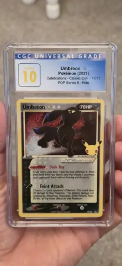 UMBREON Celebrations POP Series 5 Holo #17 CGC Pristine 10 Pokemon - Image 2