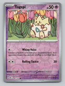 Reverse Holo Togepi 083/197 Common Obsidian Flames Pokemon - Image 1