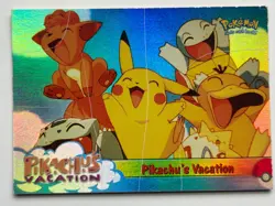 Topps Pokemon the First Movie Rainbow Foil 42 Pikachu's Vacation - Image 1