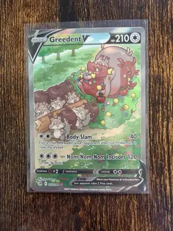 Pokemon Greedent V (Alternate Full Art) 257/264 Swsh08: Fusion Strike NM - Image 1