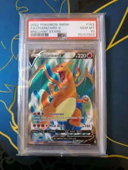 Pokemon! PSA 10 Charizard V 153/172, Brilliant Stars. - Image 1