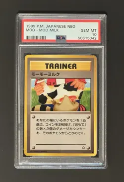 Pokemon Neo Moo Moo Milk Japanese Banned Artwork PSA 10 - Image 1