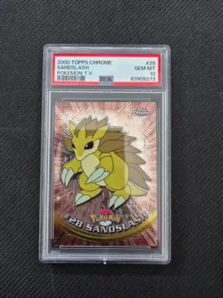 Pokemon Topps Chrome Sandslash Holo 28 PSA 10 Pokemon T.V. - Image 1
