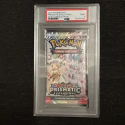 Pokemon S&V Prismatic Evolutions Eevee & Sylveon Booster Pack PSA 9 Mint - Image 1