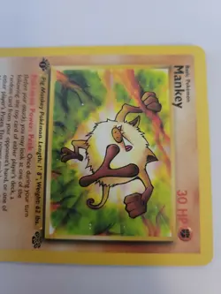 Pokemon TCG Mankey Jungle 55/64 Regular 1st Edition Common Fighting Damaged - Image 3