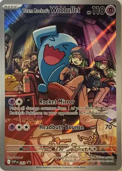 Team Rocket's Wobbuffet 203 Holo Promo Scarlet & Violet Promo Pokemon Near Mint - Image 1