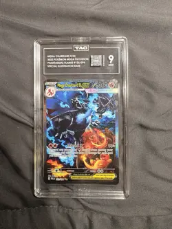 Mega Charizard X EX 2025 125 Pokemon Mega Evolution Phantasmal Flames TAG 9 - Image 4