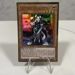 Yugioh Chamber Dragonmaid MGED-EN022 Rare Gold 1st Edition - Near Mint - Image 1